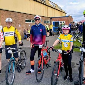 Members from Vale of York Athletic Community at the start of the Great Selby Bike Ride 2026