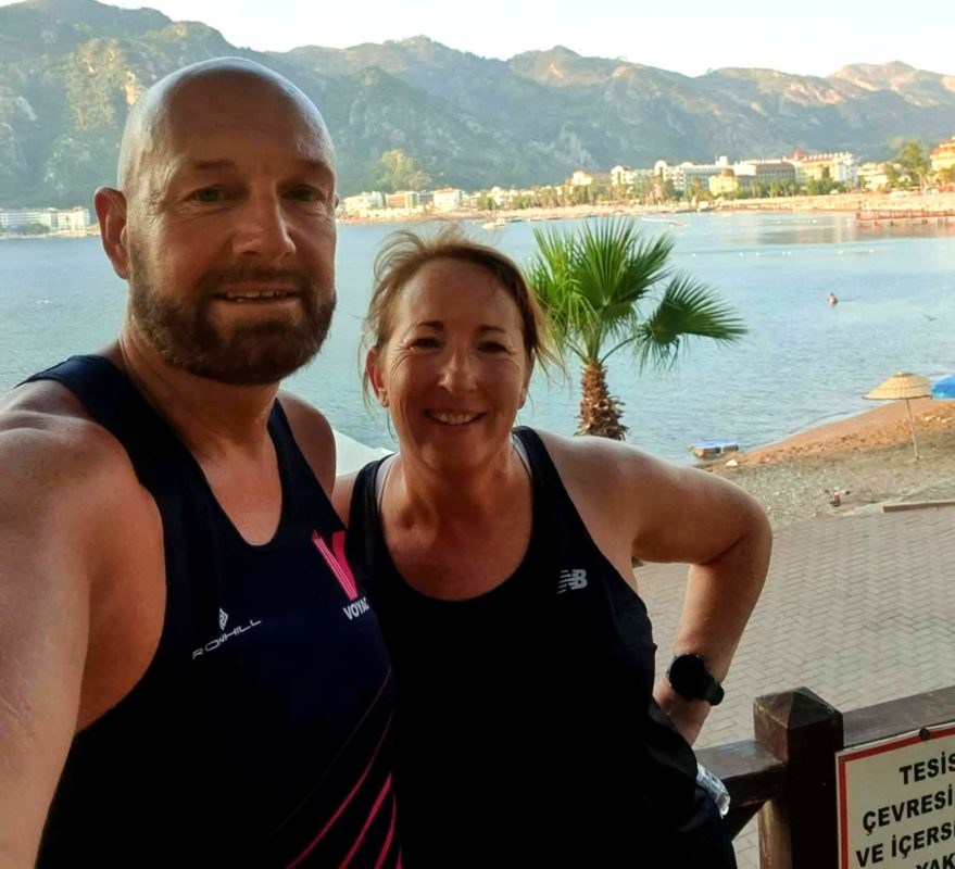 Richard Johnson and Clare Bromley, who are both running the Great North Run